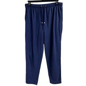 Folette Elastic Waist Drawstring Comfort Pants Blue Size Medium Vintage
